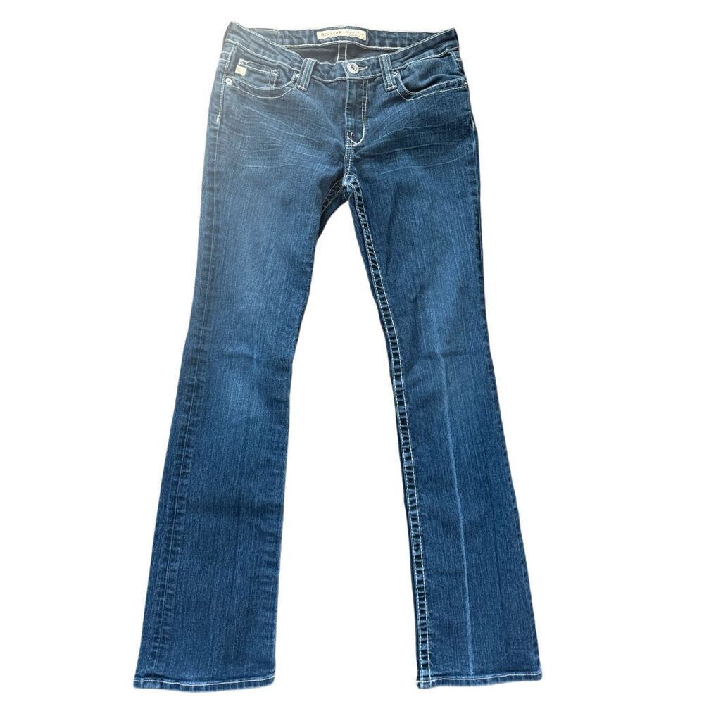 Big Star Legendary blue Jeans 27L mid rise flared y2k 2000 jewel bottom
